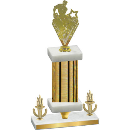 Premium Single Gold Glacier Victory Rugby Trophy