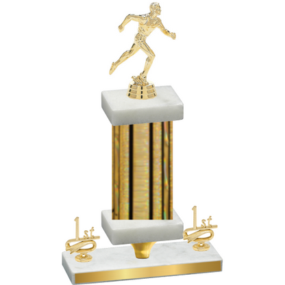 Premium Single Gold Glacier First Place Running Trophy