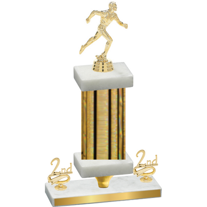 Premium Single Gold Glacier Second Place Running Trophy