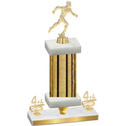 Premium Single Gold Glacier Fourth Place Running Trophy