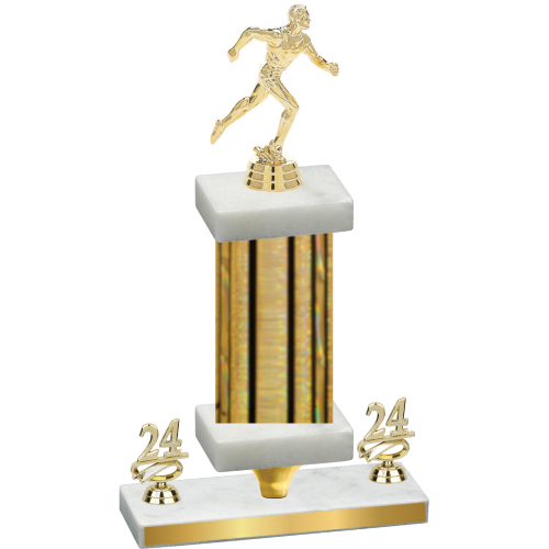 Premium Single Gold Glacier Year Running Trophy