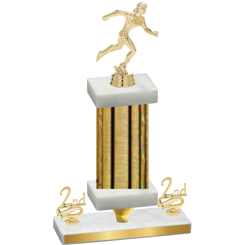 Premium Single Gold Glacier Second Place Running Trophy