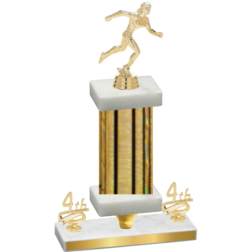 Premium Single Gold Glacier Fourth Place Running Trophy