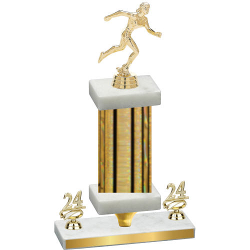 Premium Single Gold Glacier Year Running Trophy