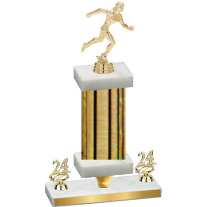 Premium Single Gold Glacier Year Running Trophy