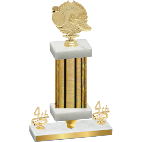 Premium Single Gold Glacier Fourth Place Running Trophy