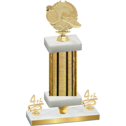 Premium Single Gold Glacier Fourth Place Running Trophy