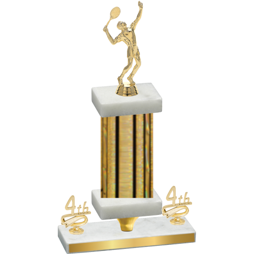 Premium Single Gold Glacier Fourth Place Tennis Trophy