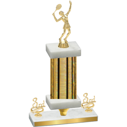 Premium Single Gold Glacier Third Place Tennis Trophy