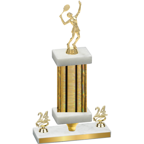 Premium Single Gold Glacier Year Tennis Trophy
