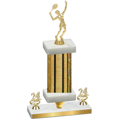 Premium Single Gold Glacier Year Tennis Trophy
