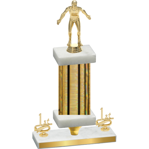 Premium Single Gold Glacier First Place Wrestling Trophy