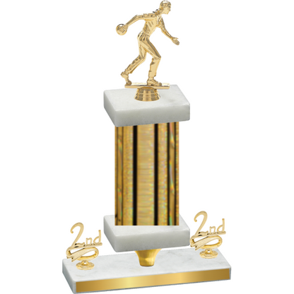 Premium Single Gold Glacier Second Place Bowling Trophy