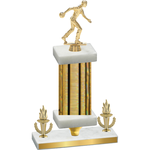 Premium Single Gold Glacier Victory Bowling Trophy