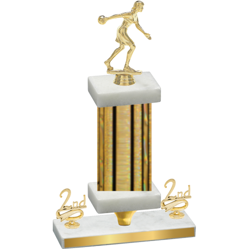Premium Single Gold Glacier Second Place Bowling Trophy