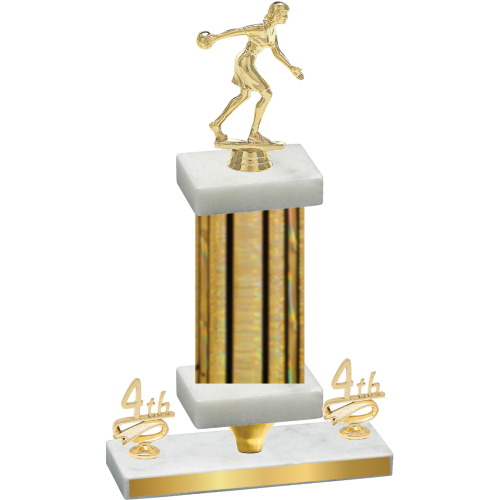 Premium Single Gold Glacier Fourth Place Bowling Trophy