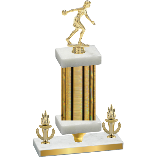 Premium Single Gold Glacier Victory Bowling Trophy