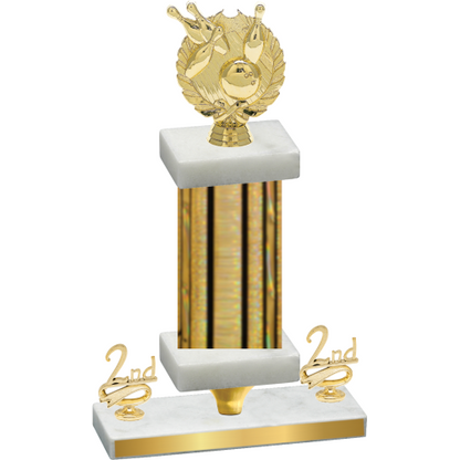 Premium Single Gold Glacier Second Place Bowling Trophy
