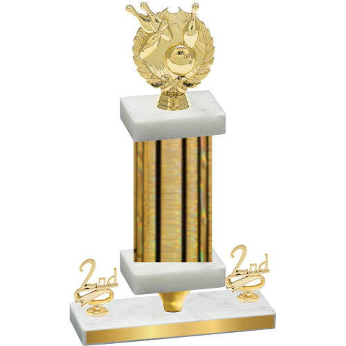 Premium Single Gold Glacier Second Place Bowling Trophy