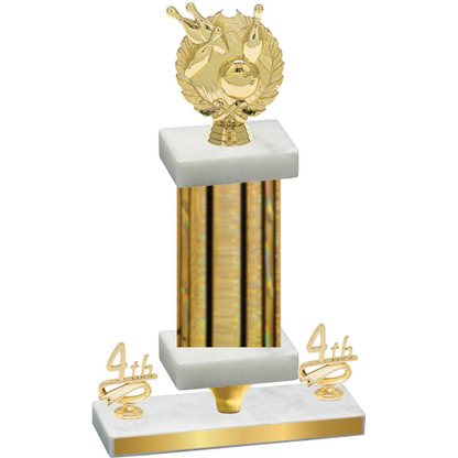 Premium Single Gold Glacier Fourth Place Bowling Trophy