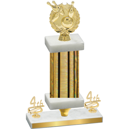 Premium Single Gold Glacier Fourth Place Bowling Trophy