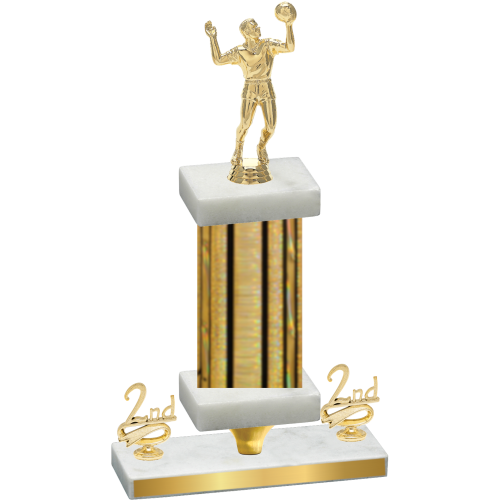 Premium Single Gold Glacier Second Place Volleyball Trophy