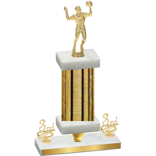 Premium Single Gold Glacier Third Place Volleyball Trophy