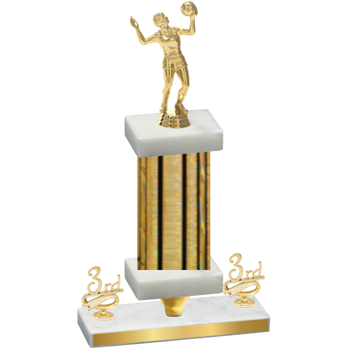 Premium Single Gold Glacier Third Place Volleyball Trophy