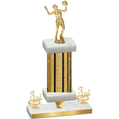 Premium Single Gold Glacier Third Place Volleyball Trophy