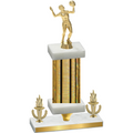 Premium Single Gold Glacier Victory Volleyball Trophy