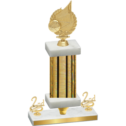 Premium Single Gold Glacier Second Place Volleyball Trophy