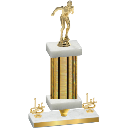 Premium Single Gold Glacier First Place Swimming Trophy