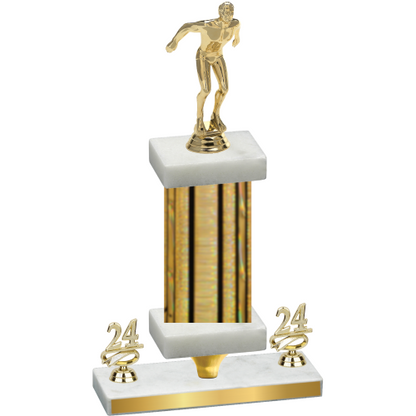 Premium Single Gold Glacier Year Swimming Trophy