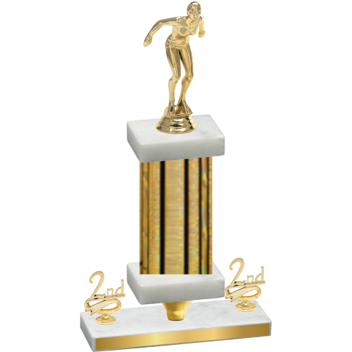 Premium Single Gold Glacier Second Place Tennis Trophy