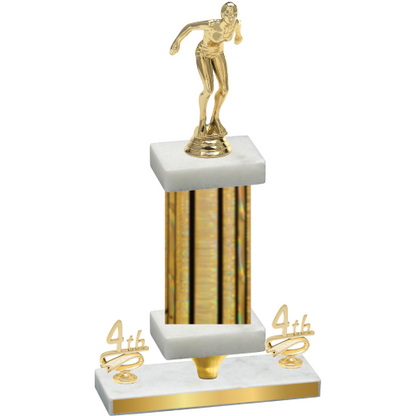Premium Single Gold Glacier Fourth Place Tennis Trophy