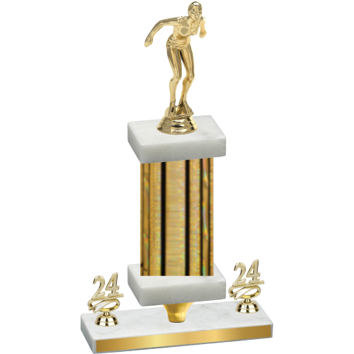 Premium Single Gold Glacier Year Tennis Trophy