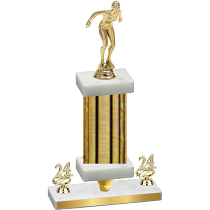 Premium Single Gold Glacier Year Tennis Trophy