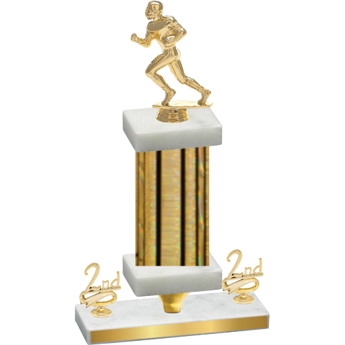 Premium Single Gold Glacier Second Place Football Trophy