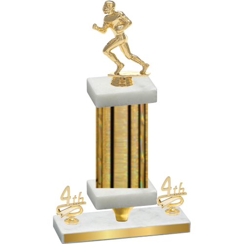Premium Single Gold Glacier Fourth Place Football Trophy