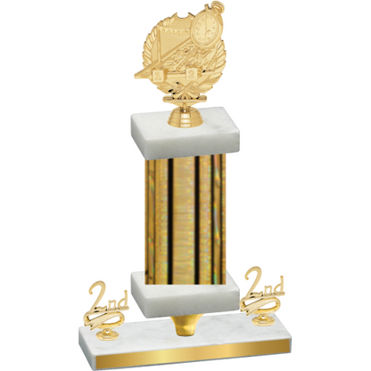 Premium Single Gold Glacier Second Place Swimming Trophy
