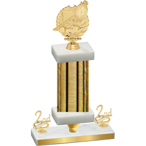 Premium Single Gold Glacier Second Place Swimming Trophy