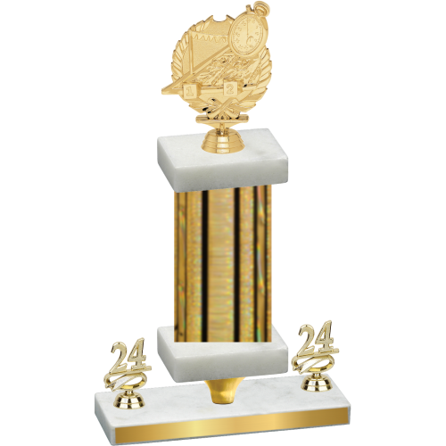 Premium Single Gold Glacier Year Swimming Trophy