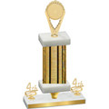 Premium Single Gold Glacier Fourth Place Insert Trophy