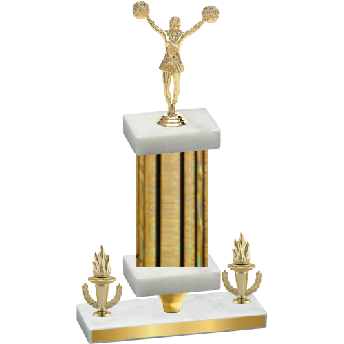 Premium Single Gold Glacier Victory Cheerleading Trophy
