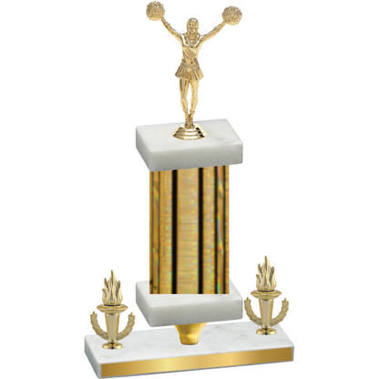 Premium Single Gold Glacier Victory Cheerleading Trophy