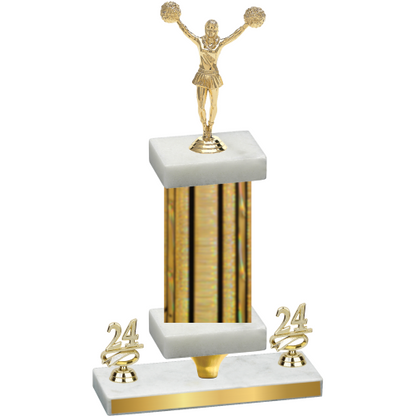 Premium Single Gold Glacier Year Cheerleading Trophy