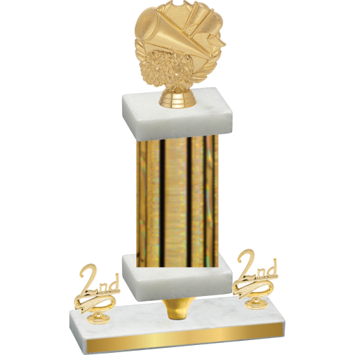 Premium Single Gold Glacier Second Place Cheerleading Trophy