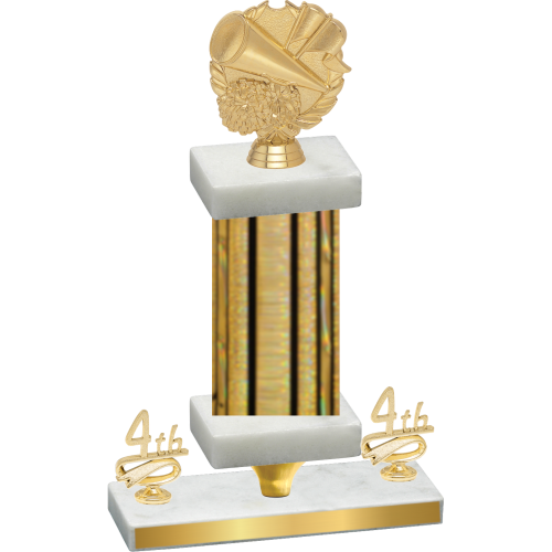 Premium Single Gold Glacier Fourth Place Cheerleading Trophy