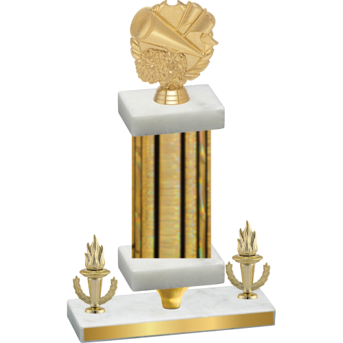 Premium Single Gold Glacier Victory Cheerleading Trophy
