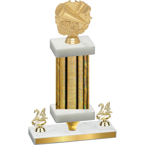 Premium Single Gold Glacier Year Cheerleading Trophy